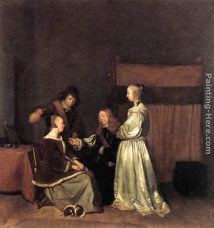The Visit painting - Gerard ter Borch The Visit art painting